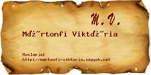 Mártonfi Viktória névjegykártya